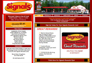 Signals discount gas and food